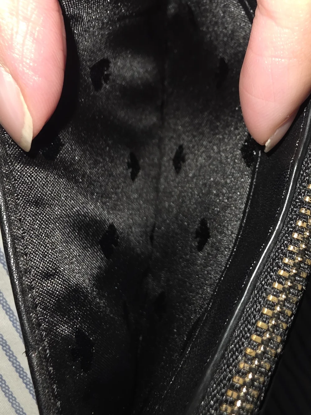 kate spade Black Quilted Leather Zip Card Holder